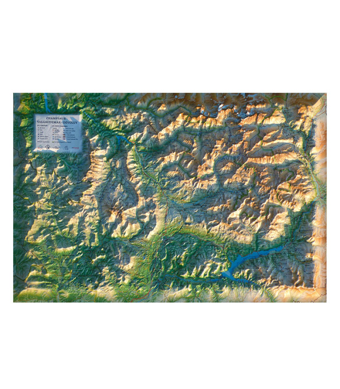 Carte en Relief de Champsaur - Valgaudemar - Dévoluy 3DMap