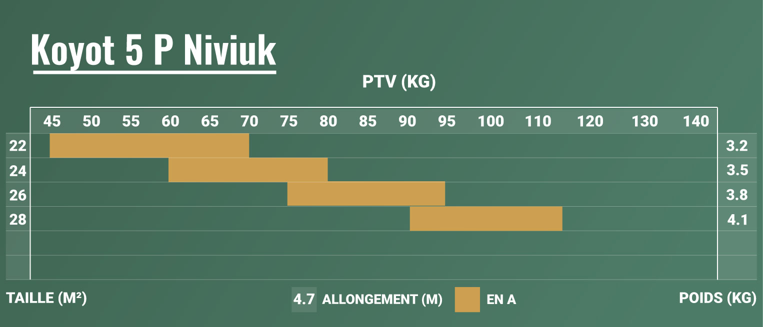 Guide des tailles Koyot 5 P Niviuk