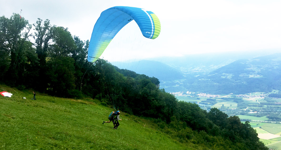 déroulement baptême parapente