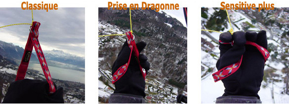 Poignées de frein parapente avec pression et émerillon (SUPAIR)