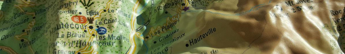 Zoom sur la carte en relief de la Vanoise