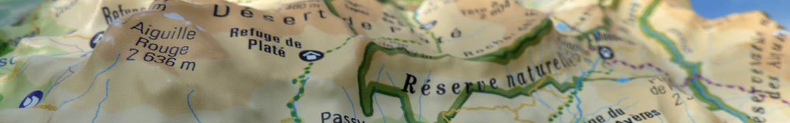 Zoom sur la carte en relief du massif du Haut Giffre