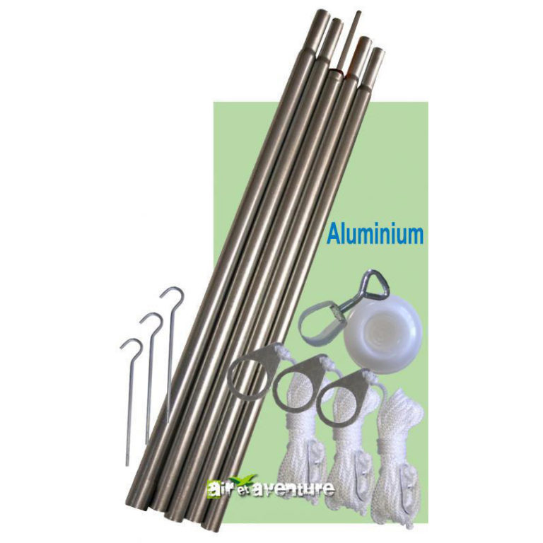 Mât Télescopique Drapeau 3 M - Portable Avec 4 Clips - Pour événements, Défilés, Extérieur - 13