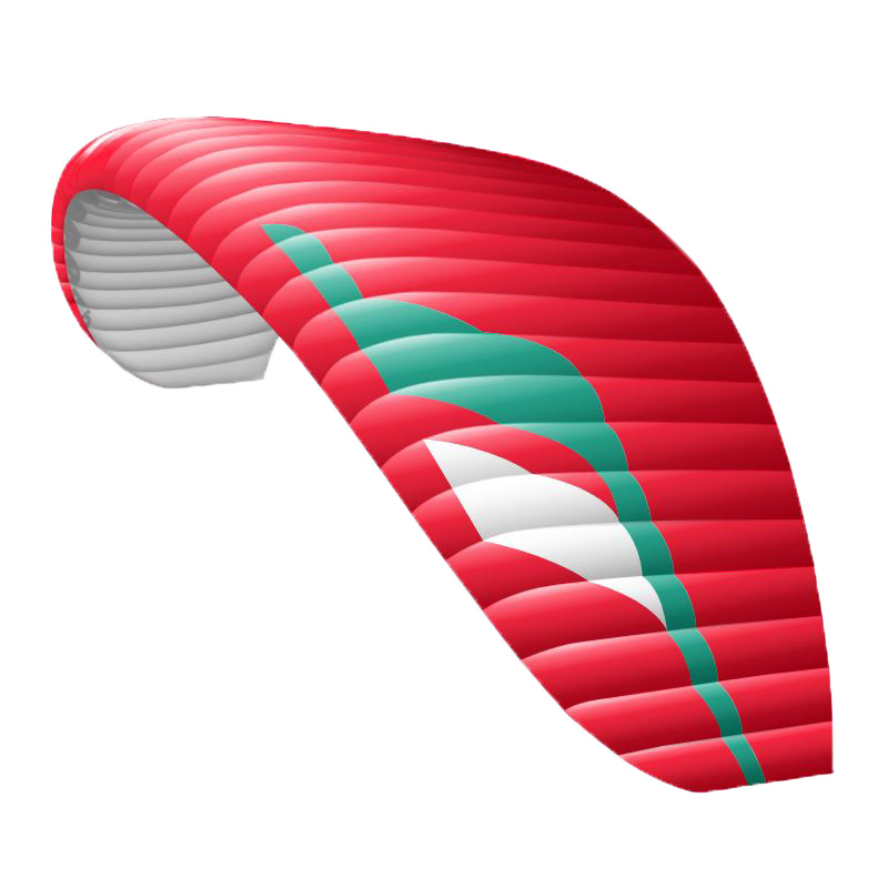 Illustration de la voile de parapente rouge Kode P de Niviuk